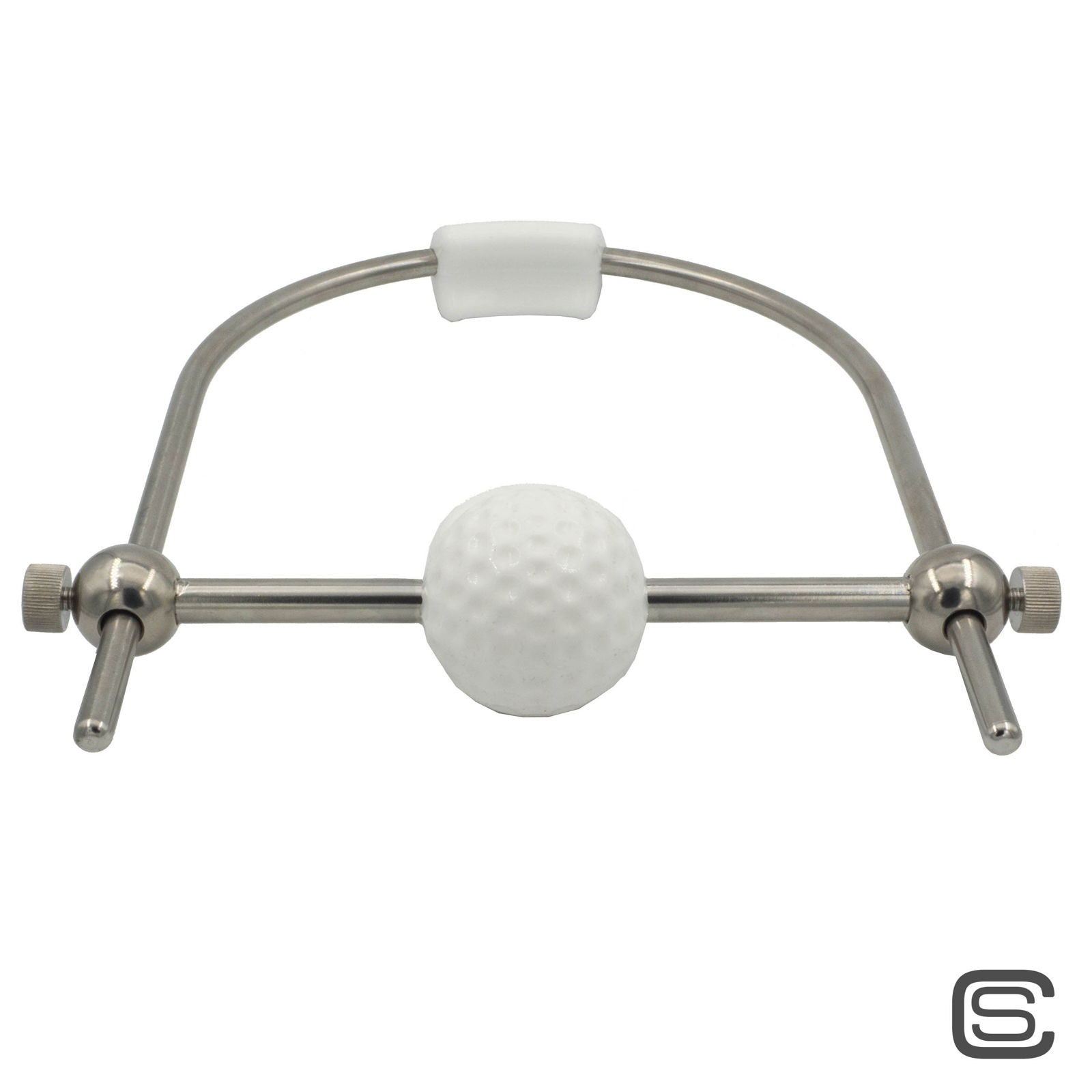 Ballknebel mit Stahlbügel - Design Golfball - silencilicone