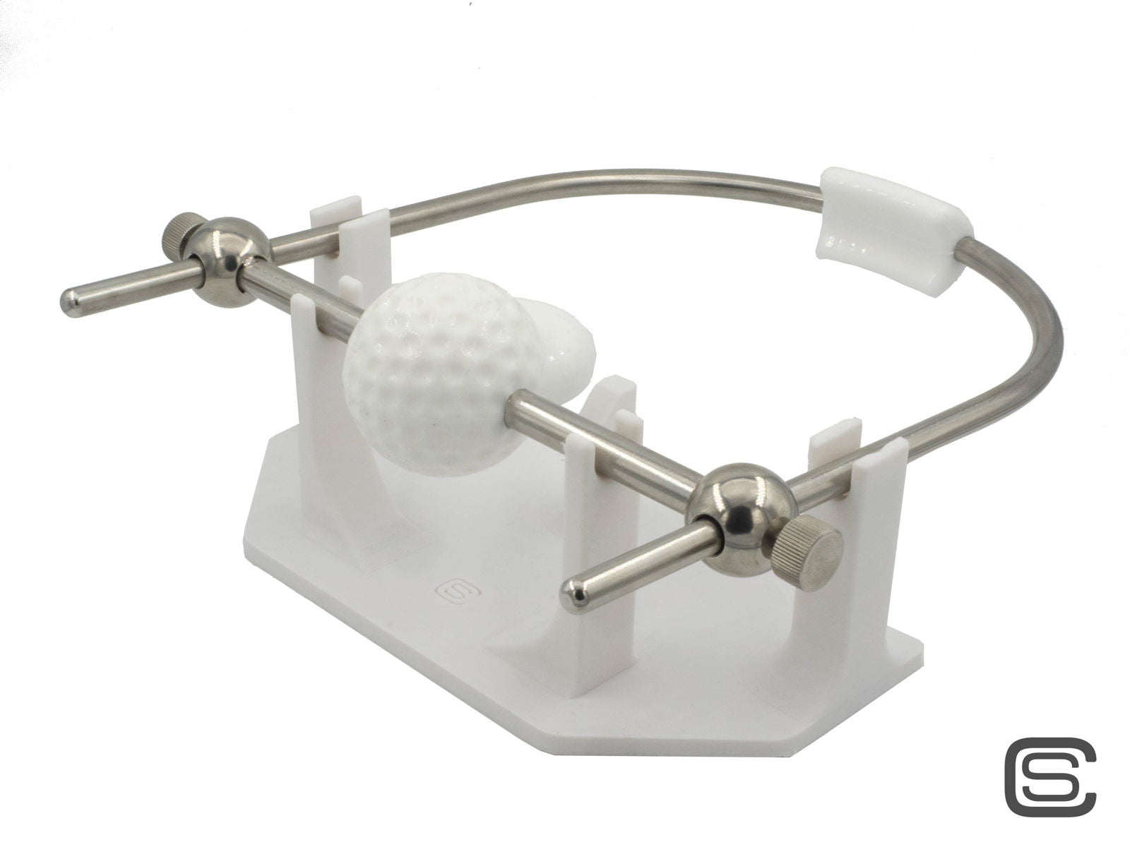 Ballknebel mit Stahlbügel - Design Golfball - silencilicone