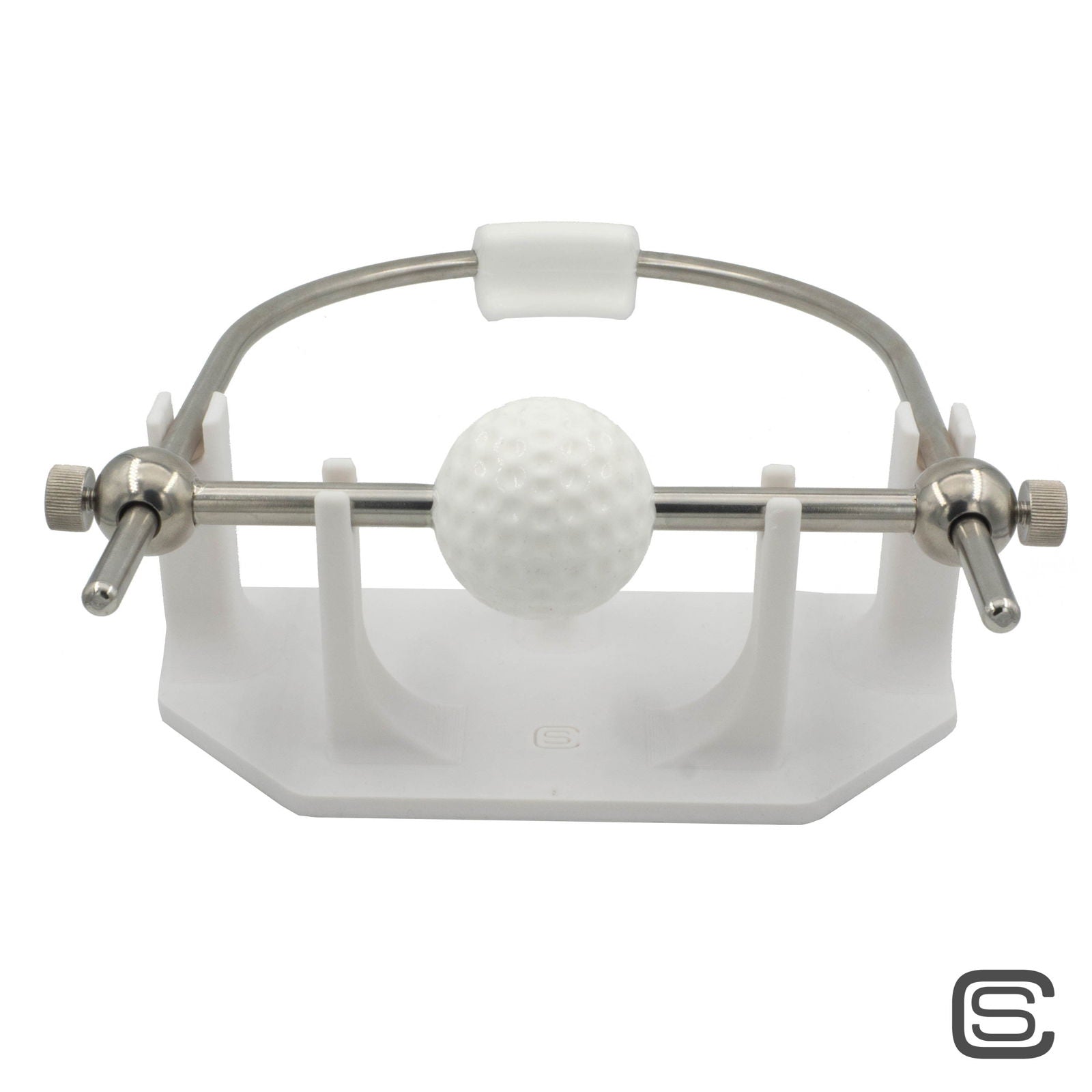 Ballknebel mit Stahlbügel - Design Golfball - silencilicone