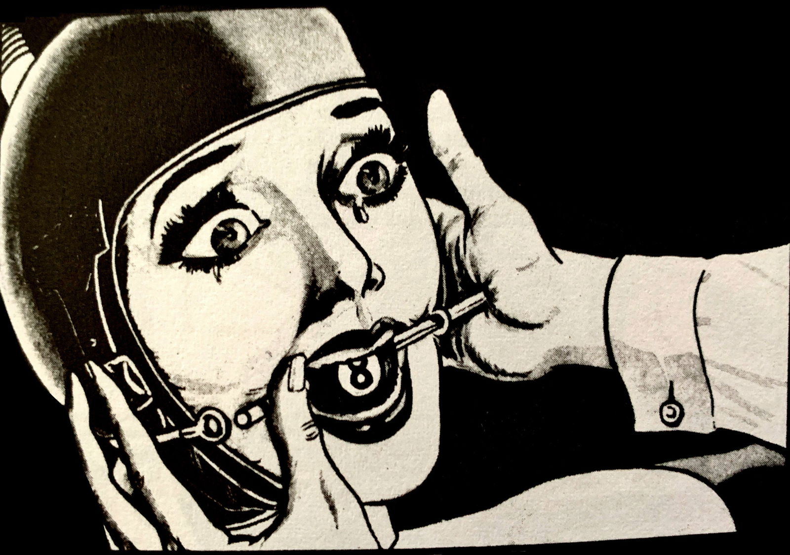 Billard Ball Gag with Steel Bar - silencilicone