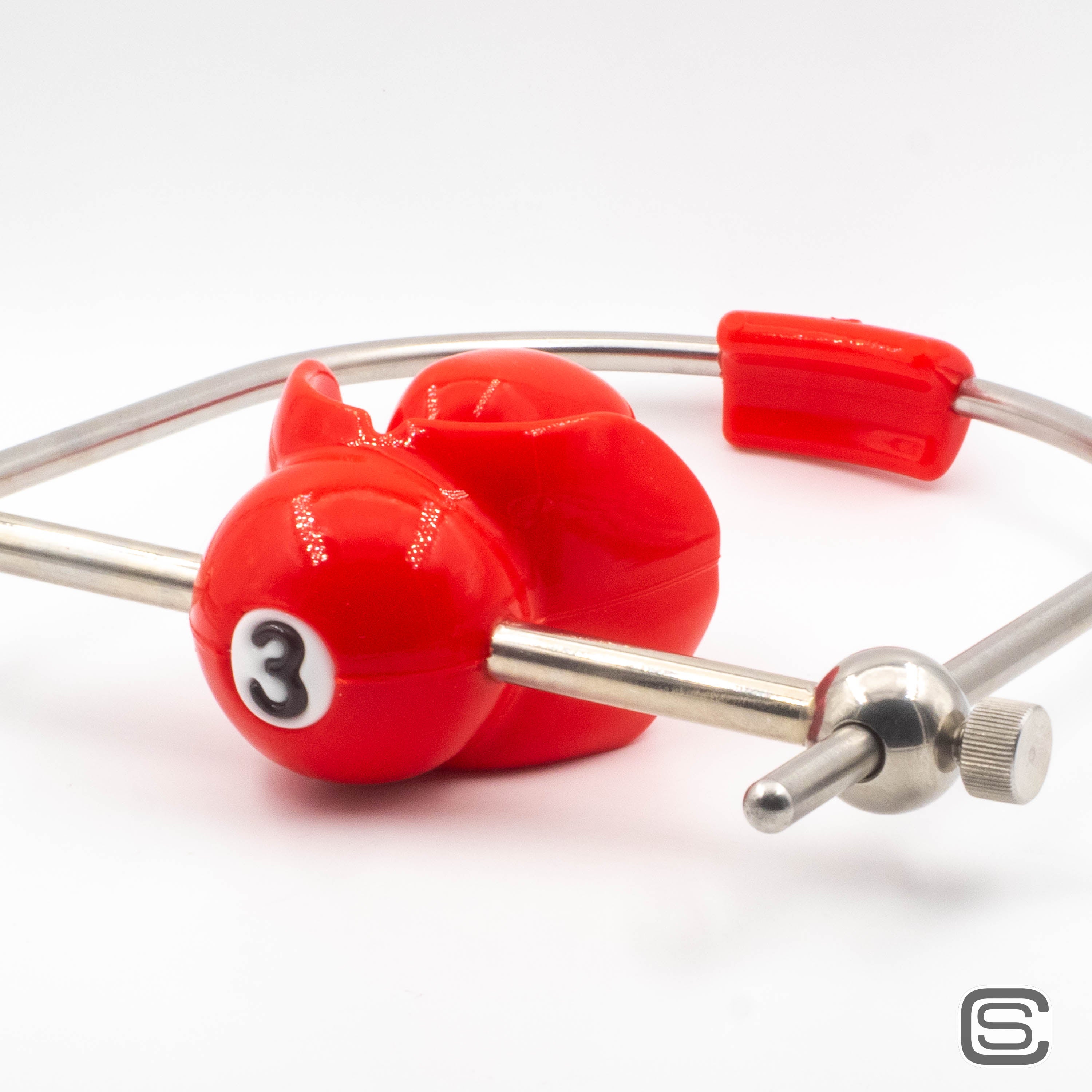 Ultra Restrictive Ball Gag with Steel Bar - Eight Ball