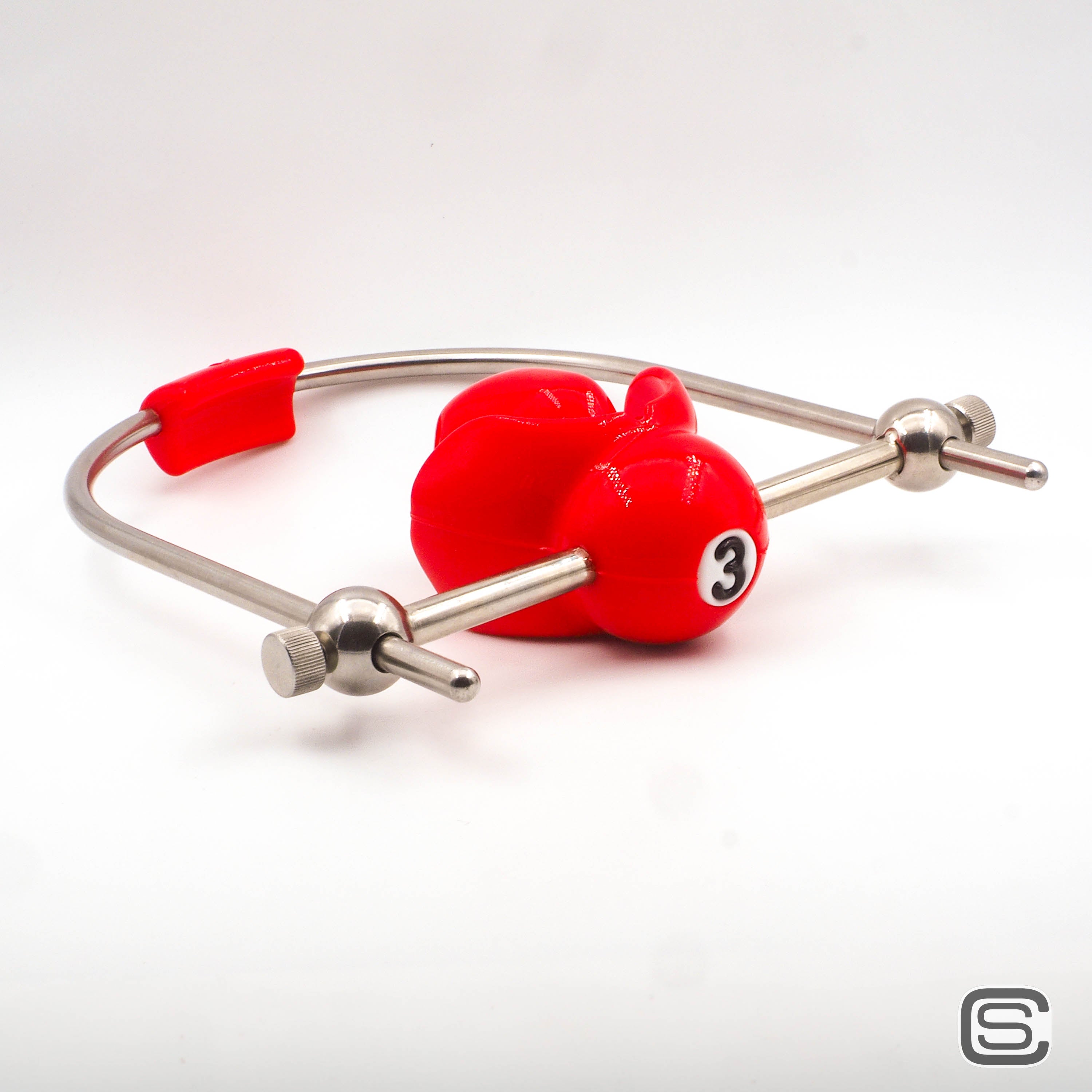 Ultra Restrictive Ball Gag with Steel Bar - Eight Ball