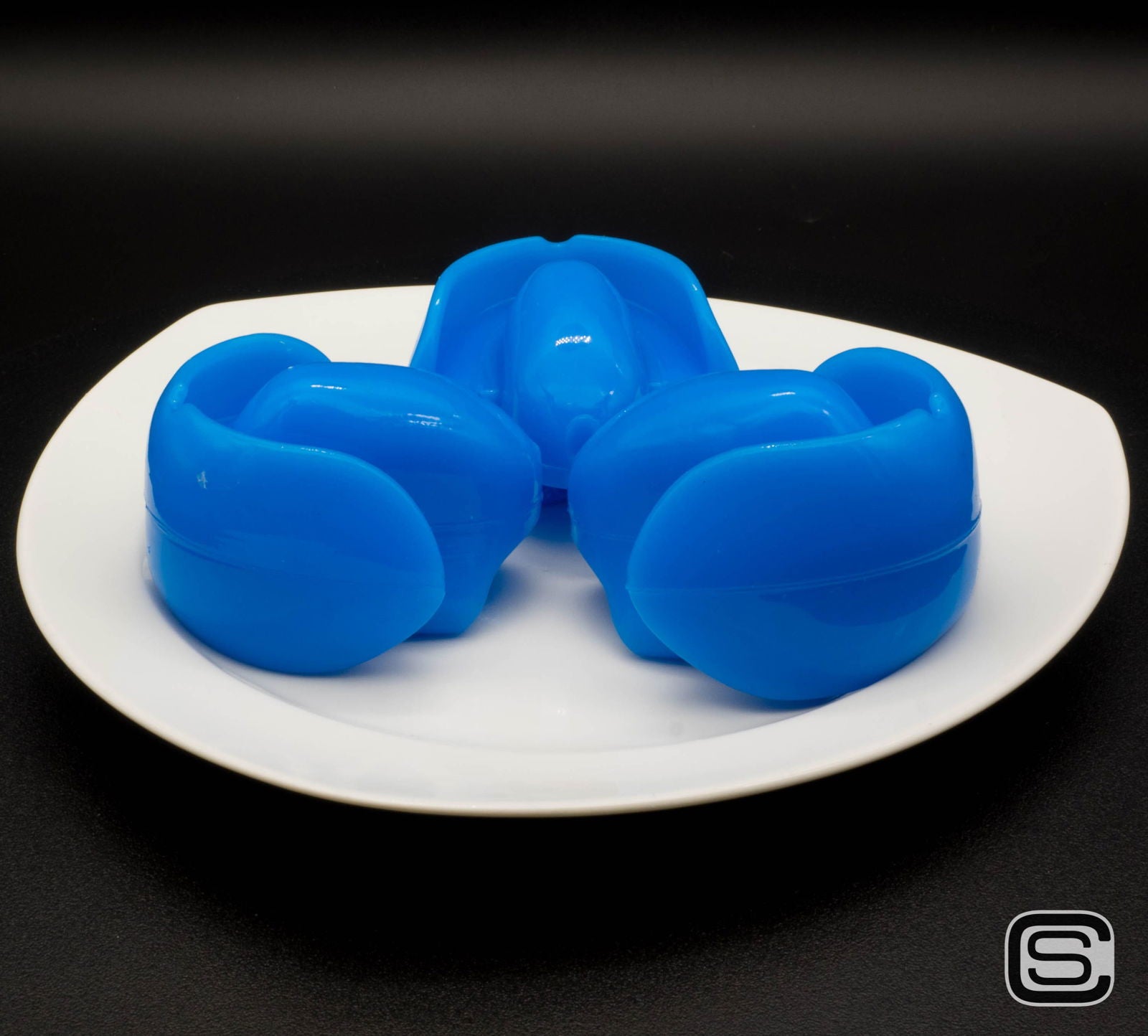 The Big One V1.4 - Silikon Zungenknebel - Blau - silencilicone