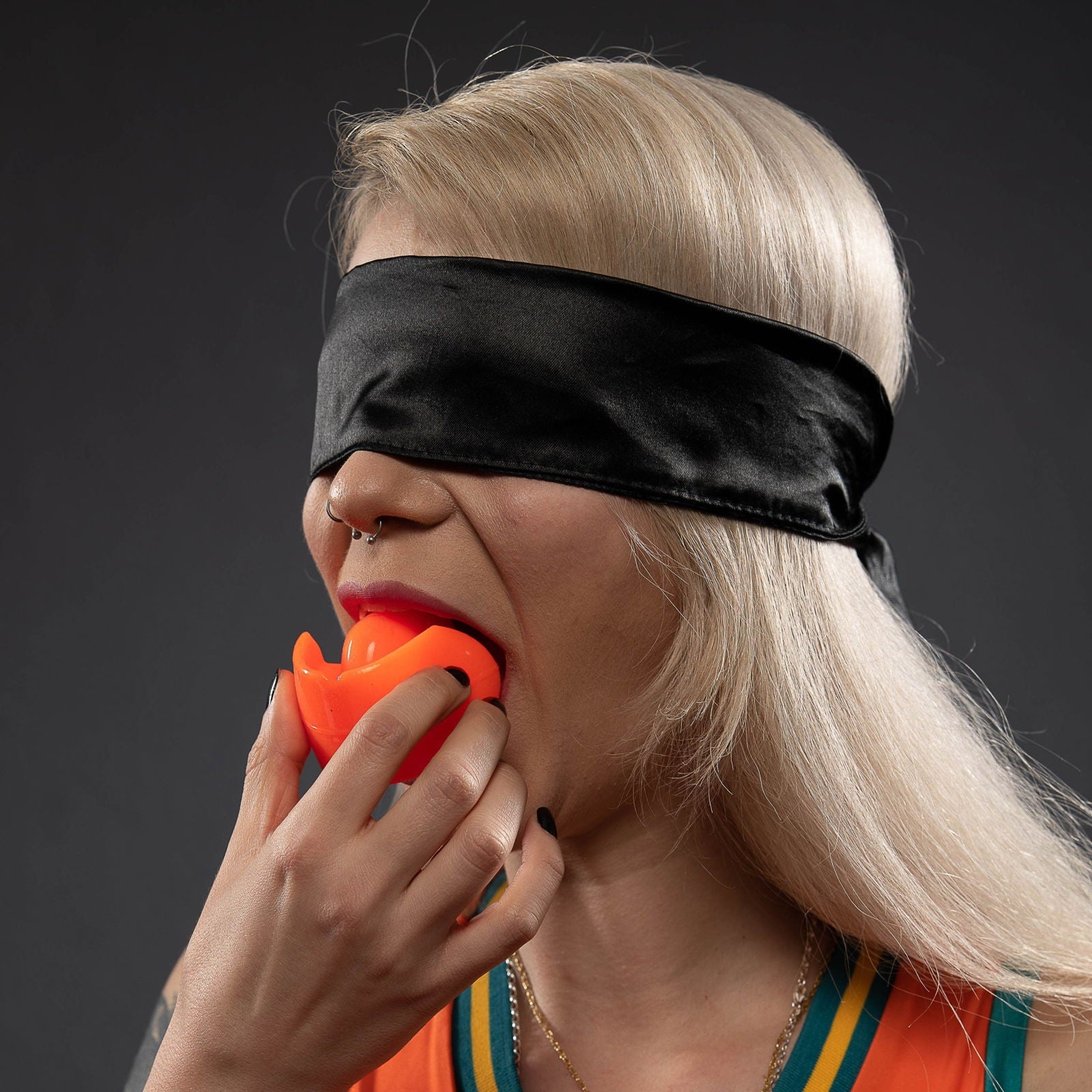 The Big One V1.4 - Silikon Zungenknebel - Neon Orange - silencilicone