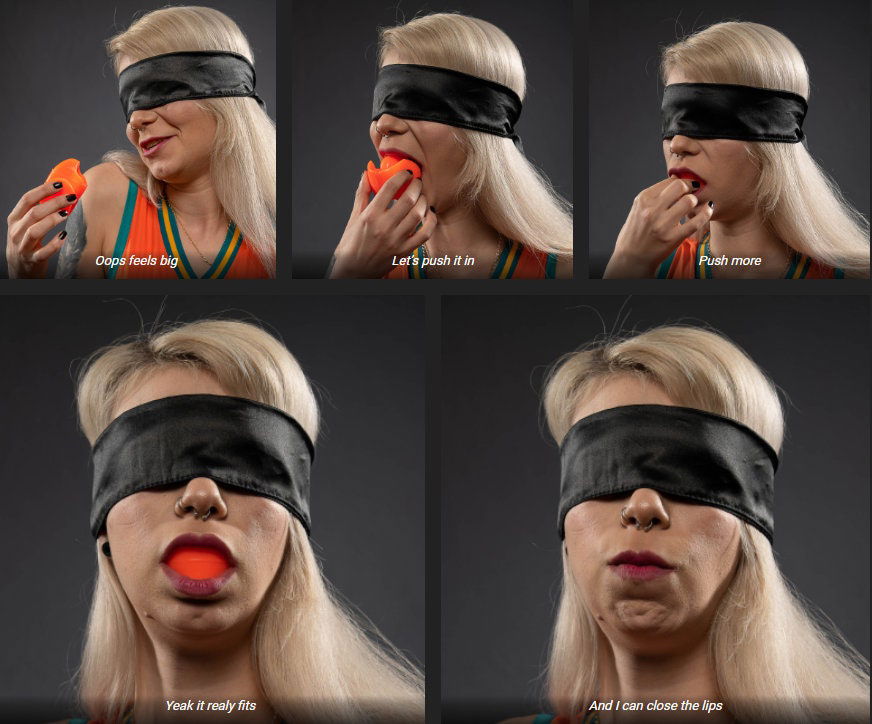 The Big One V1.4 - Silikon Zungenknebel - Red Met. - silencilicone