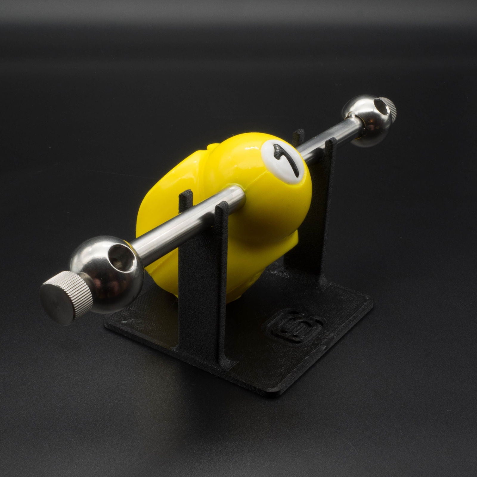 Ultra Restrictive Ball Gag with Steel Bar - Eight Ball - silencilicone