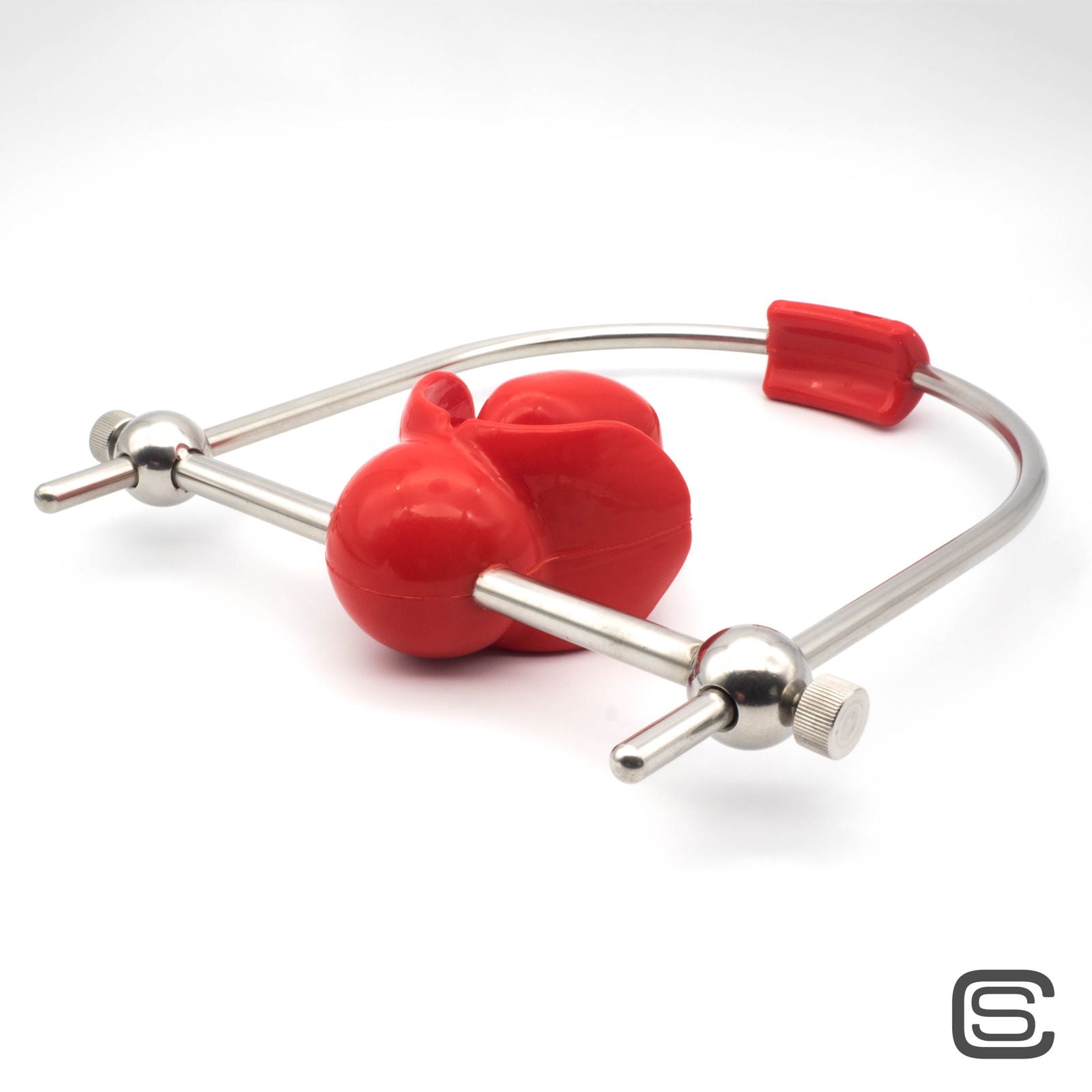 Ultra Restriktiver Ballknebel mit Stahlbügel - silencilicone