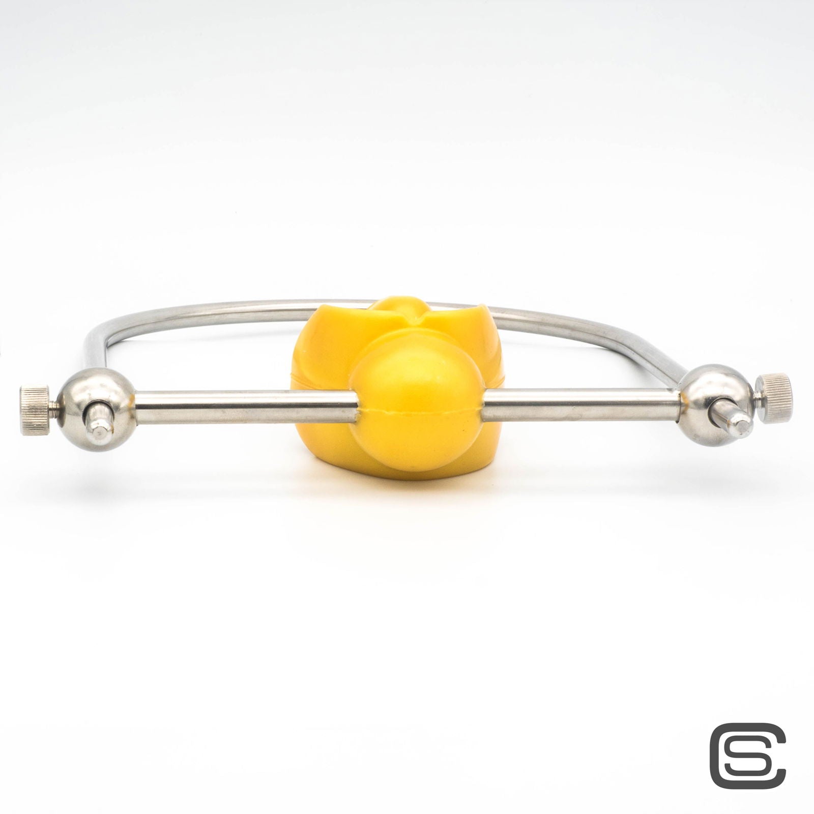 Ultra Restriktiver Ballknebel mit Stahlbügel - silencilicone